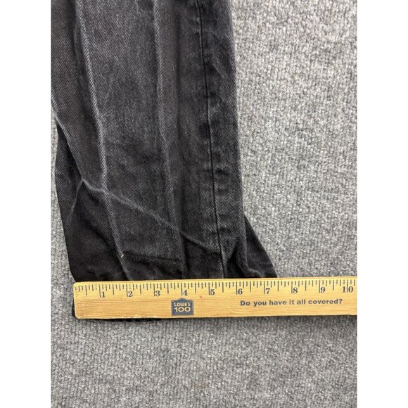Levis 501 Jeans Mens 34x32 Black Button Fly Straight Leg Denim Pants Casual - Picture 6 of 10